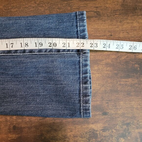 Lucky Brand Jeans Size 6 Gene Montesano Crop Dunagrees USA Medium Light Wash - Picture 12 of 14